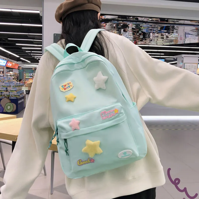 UNITE STAR Nylon Backpack Women's Cheese Color/Green-7