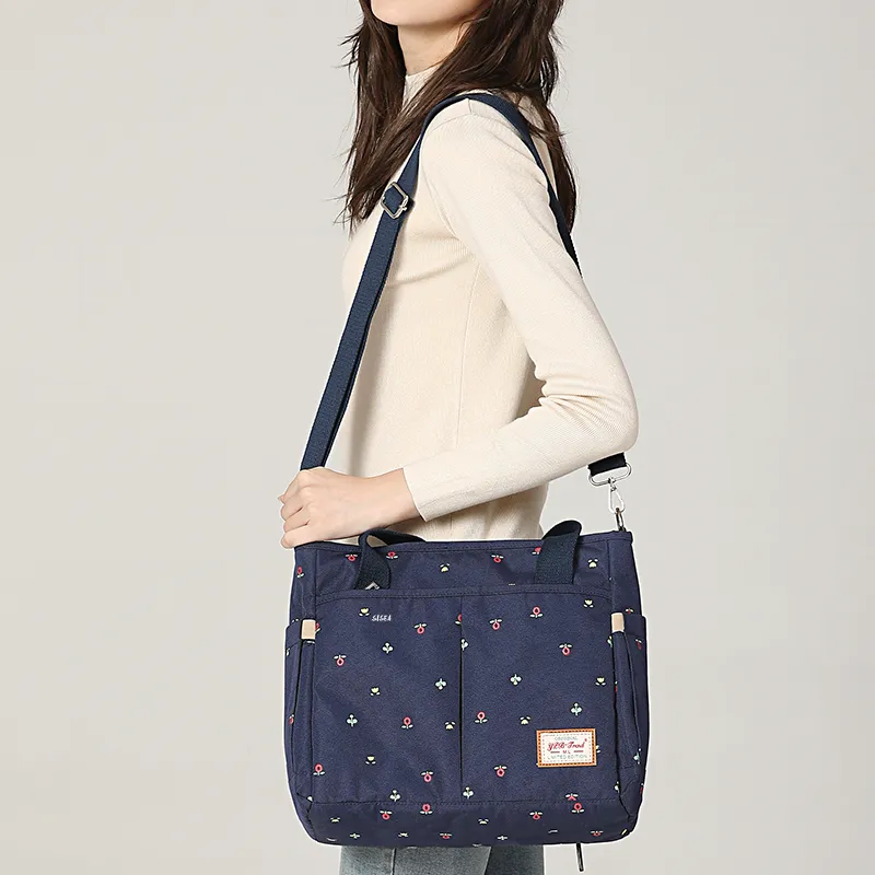 Sisea Polyamide Mommy Bag Backpack Baby And Mom Bag Tote Bag Shopping Bag Shoulder Bag Women's Dark Blue-4