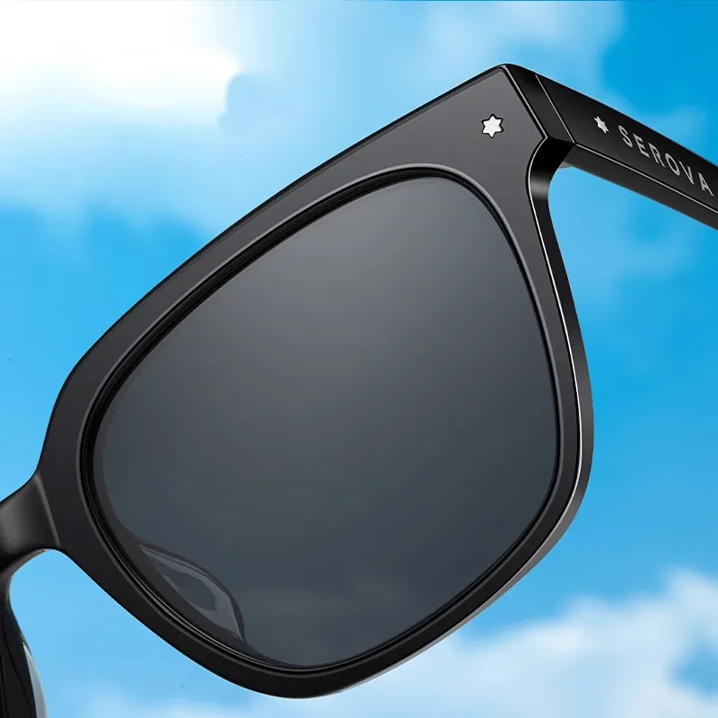 SEROVA Plate And Metal Square Sunglasses Unisex-12