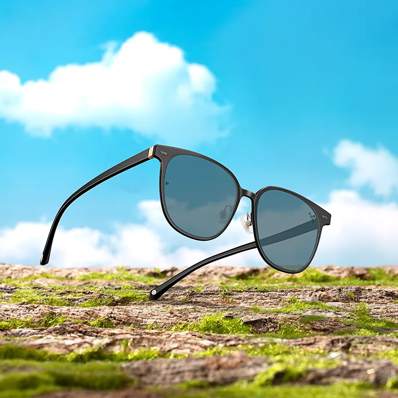SEROVA TR90 Aviation Aluminum Square Sunglasses Unisex-18