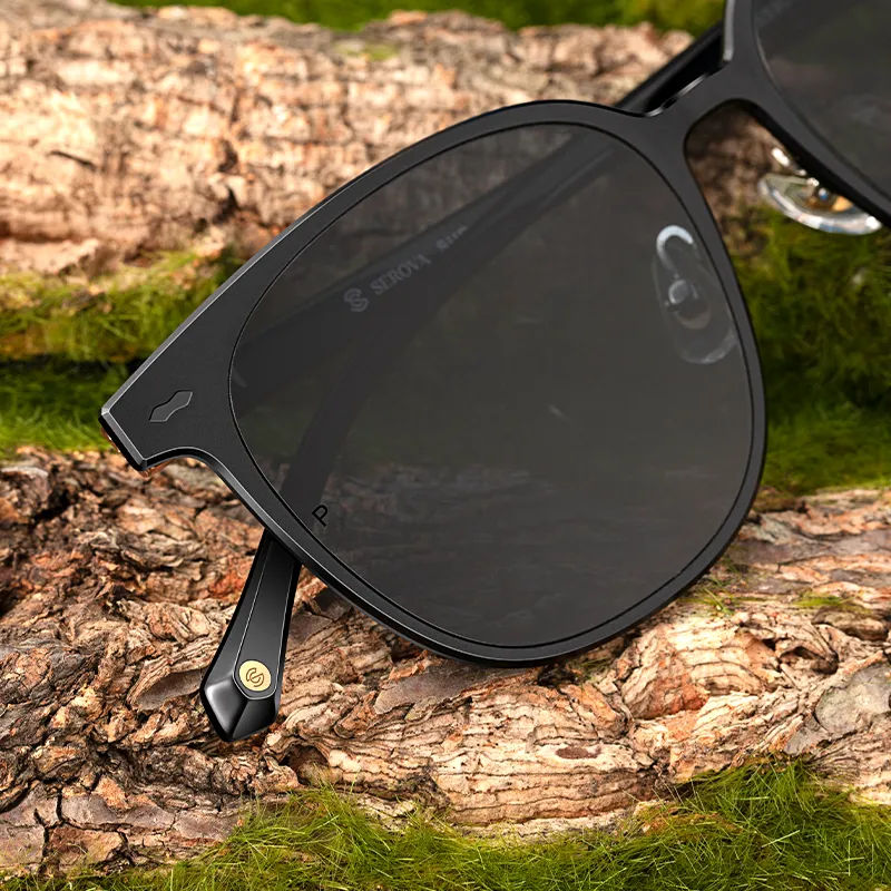 SEROVA TR90 Aviation Aluminum Square Sunglasses Unisex-24