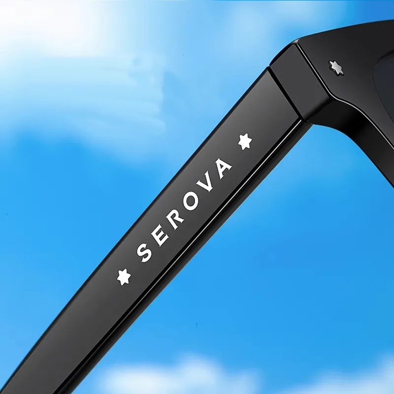 SEROVA Plate And Metal Square Sunglasses Unisex-13