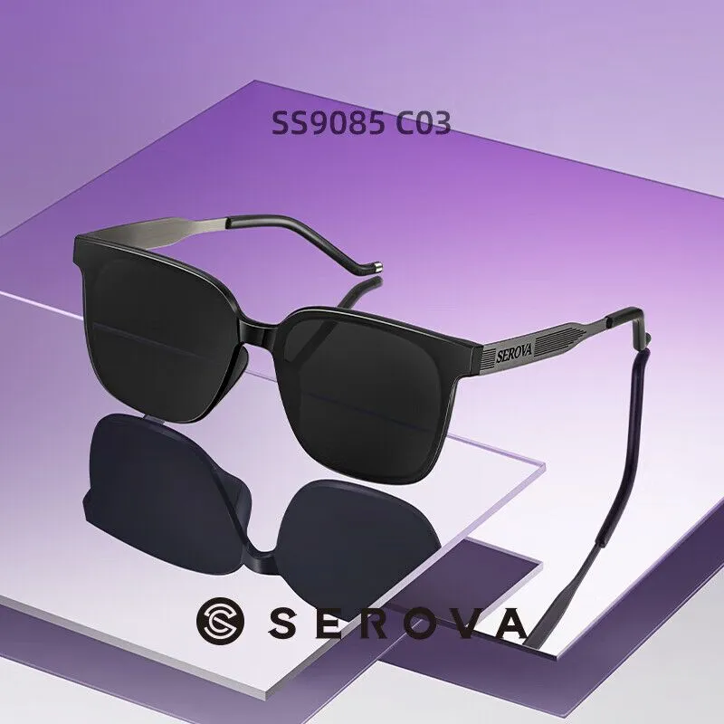 SEROVA Plate And Metal Square Sunglasses Unisex-8
