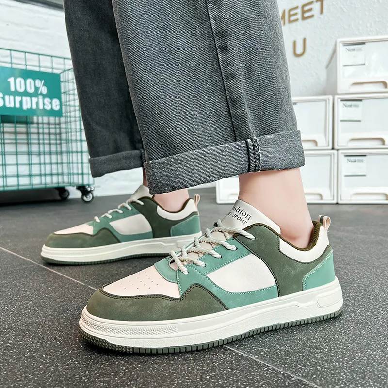 CAMOSI Skateboard Shoes Unisex Low Top Gray/Brown/Green-33
