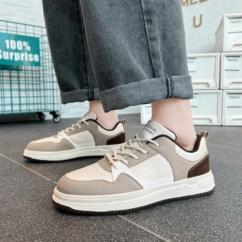 CAMOSI Skateboard Shoes Unisex Low Top Gray/Brown/Green-6
