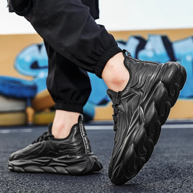 CAMOSI Cushioned Slip Resistant Low Top Chunky Sneakers Unisex-15