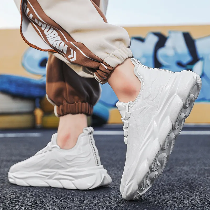CAMOSI Cushioned Slip Resistant Low Top Chunky Sneakers Unisex-5