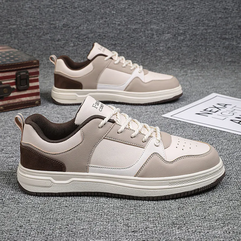 CAMOSI Skateboard Shoes Unisex Low Top Gray/Brown/Green-2