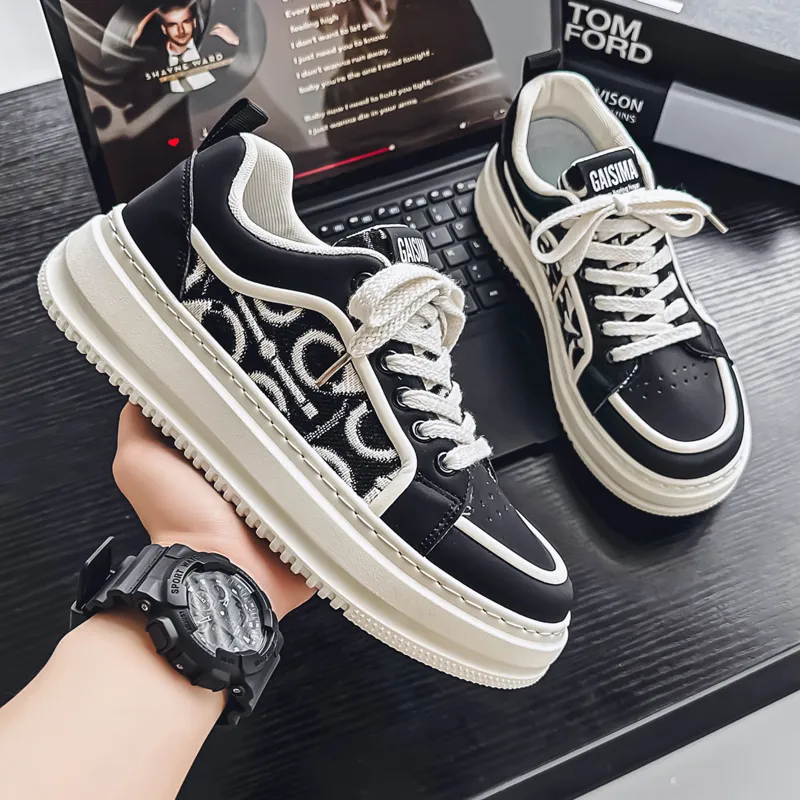 CAMOSI Anti Slip Wear Resistant Low Top Skateboard Shoes Men's-3