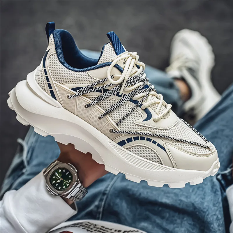 CAMOSI Non slip Lightweight Low Top Chunky Sneakers Men's-12
