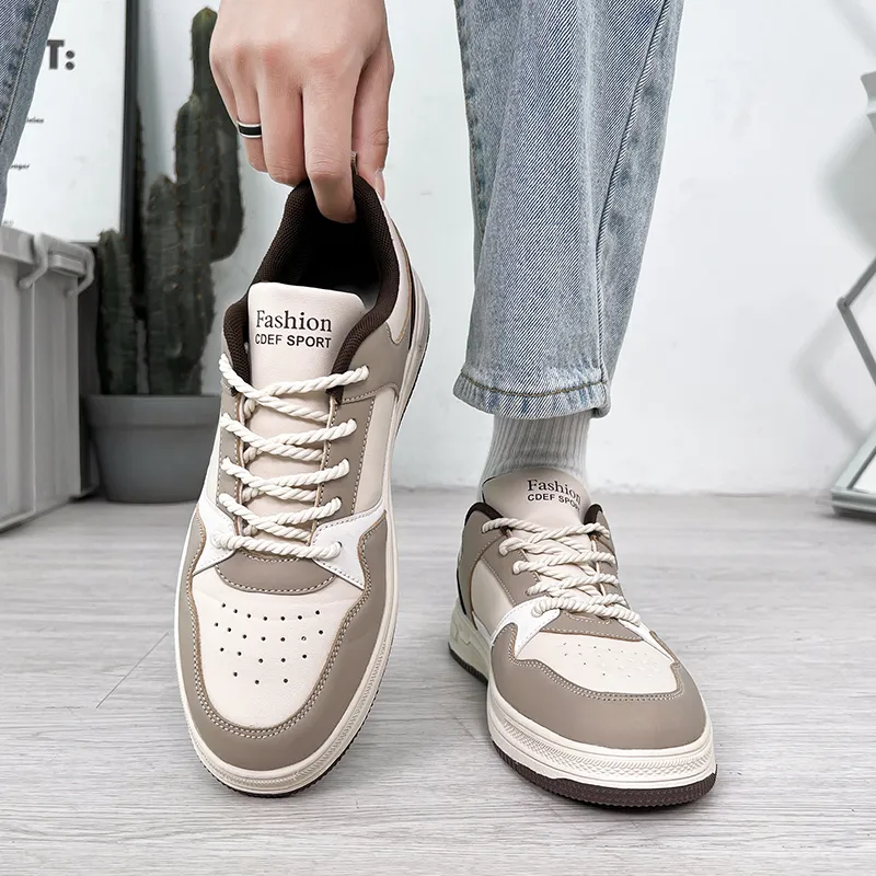CAMOSI Skateboard Shoes Unisex Low Top Gray/Brown/Green-11