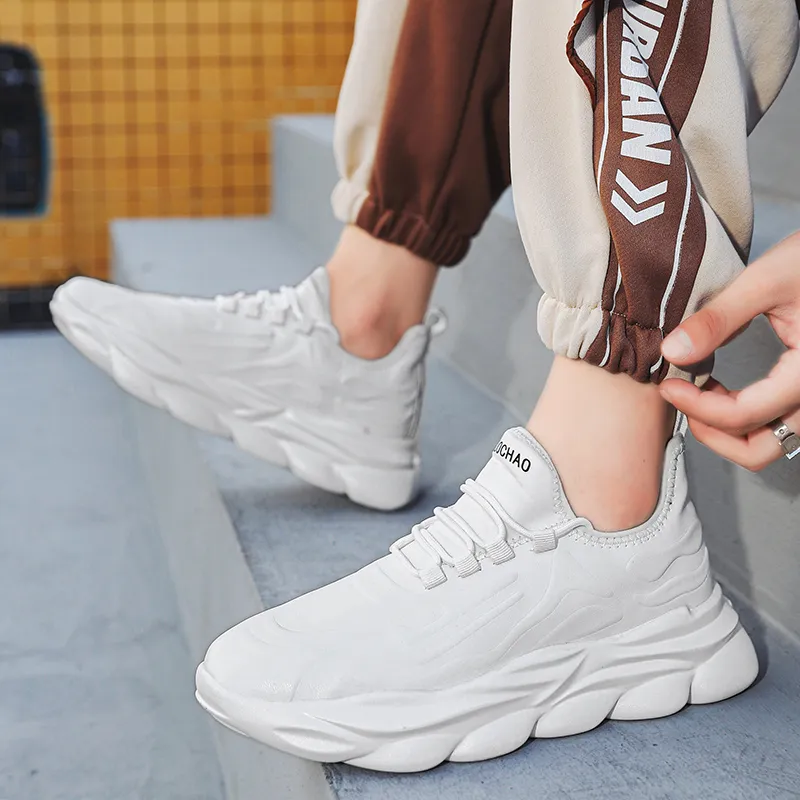 CAMOSI Cushioned Slip Resistant Low Top Chunky Sneakers Unisex-8