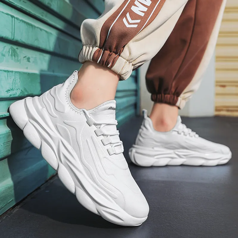 CAMOSI Cushioned Slip Resistant Low Top Chunky Sneakers Unisex-9