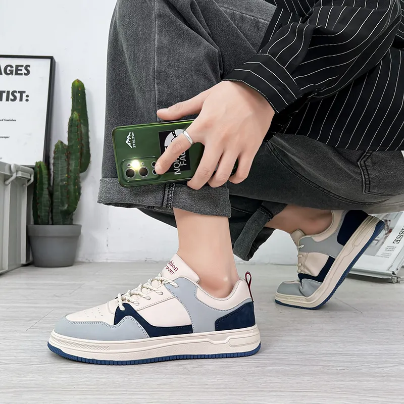 CAMOSI Skateboard Shoes Unisex Low Top Gray/Brown/Green-21