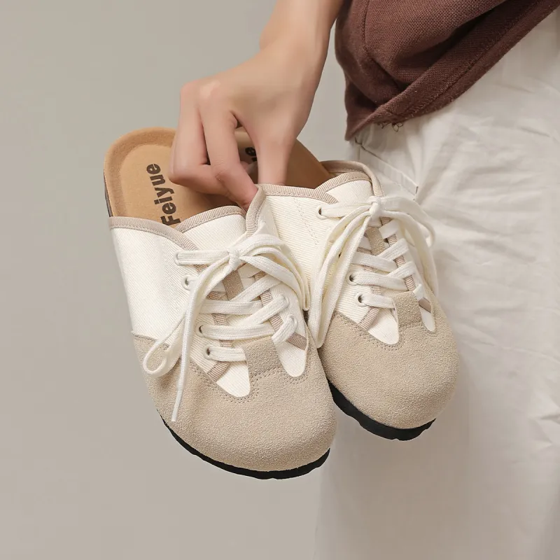 Feiyue Quiet Abrasion Resistant Slip Resistant Wrap toe Slippers Women's-16