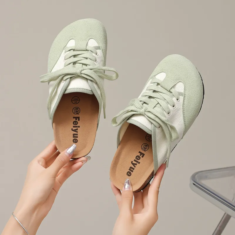 Feiyue Quiet Abrasion Resistant Slip Resistant Wrap toe Slippers Women's-8
