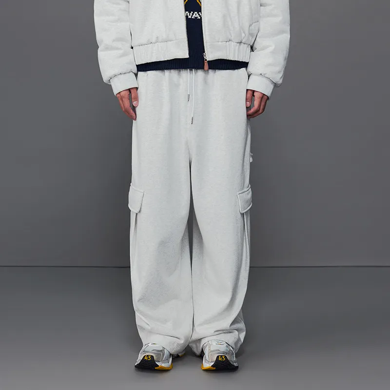 MOONWAV Winter Knitted Fabric Sports Sweatpants Unisex-5