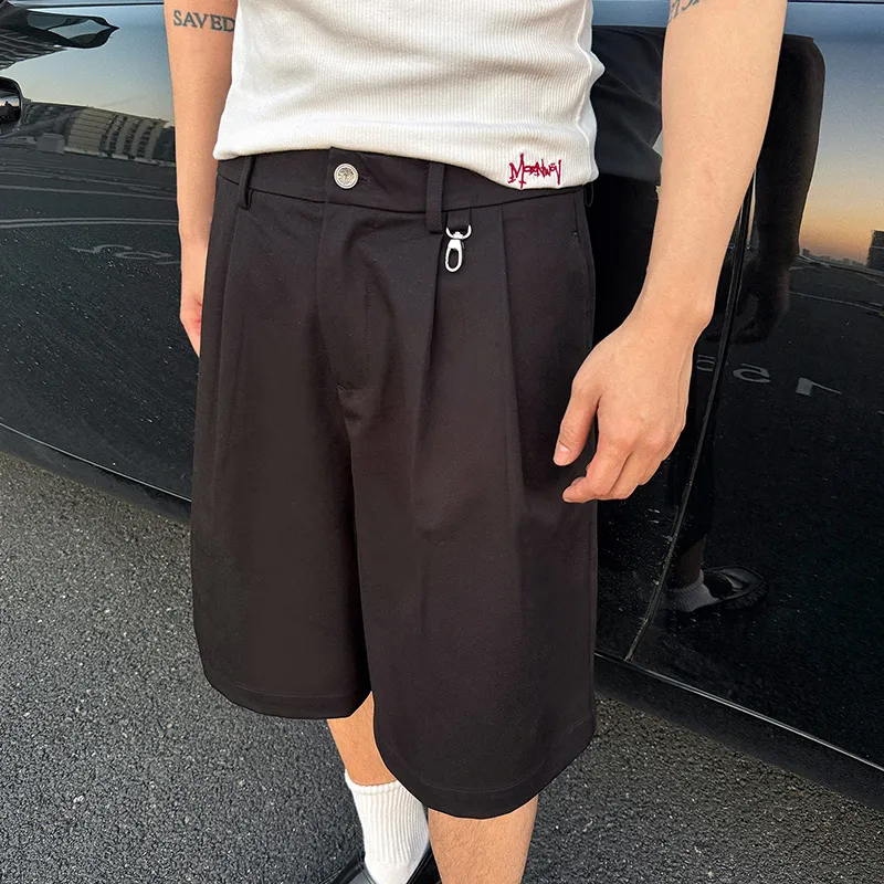 MOONWAV Trendy Brand Loose Fit Wide Leg Knee Length Pants Unisex-3
