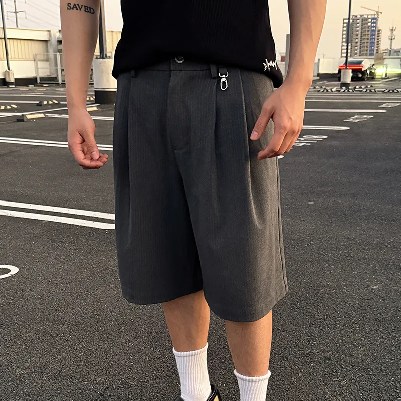 MOONWAV Trendy Brand Loose Fit Wide Leg Knee Length Pants Unisex-10
