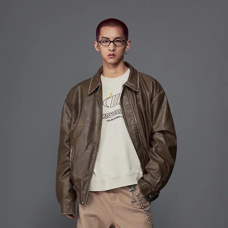 MOONWAV Leather Jackets Jackets & Coats Unisex-13