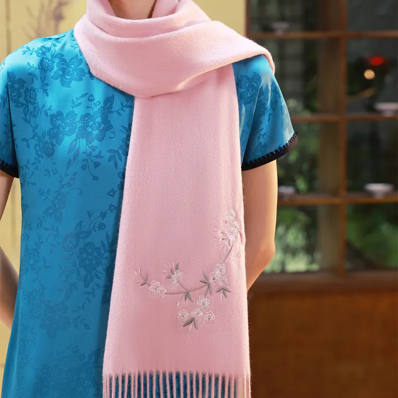 Hang Silk Road Sheep Wool Knit Scarves Women's-8