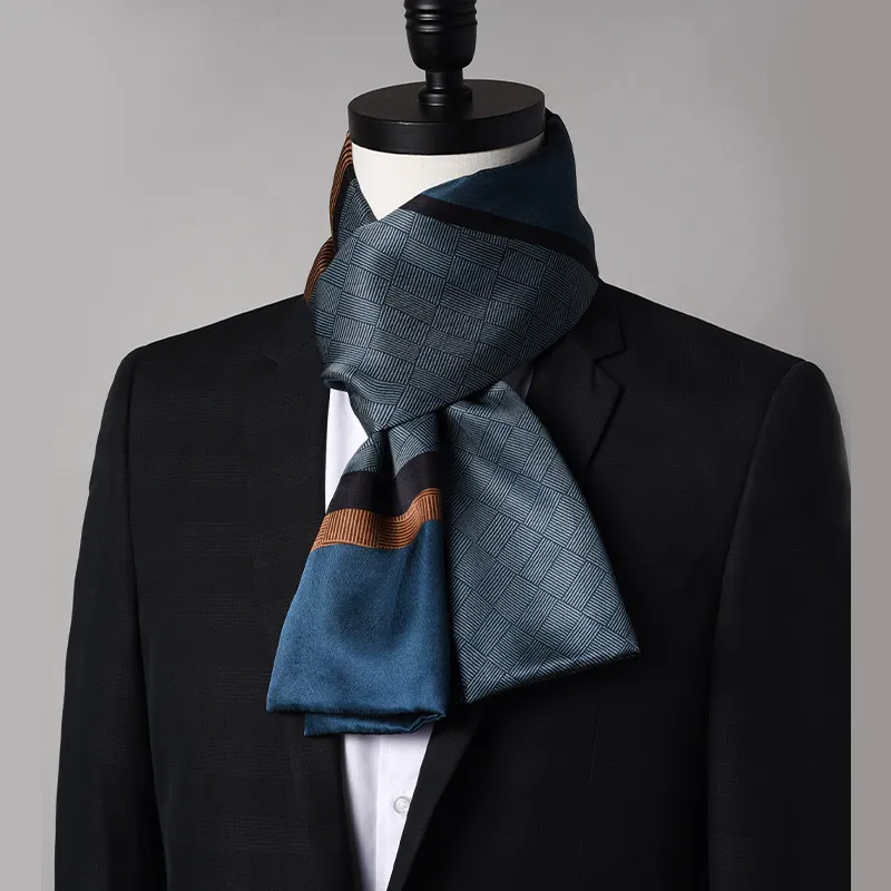 Hang Silk Road Mulberry Silk Silk Scarves Men's-1
