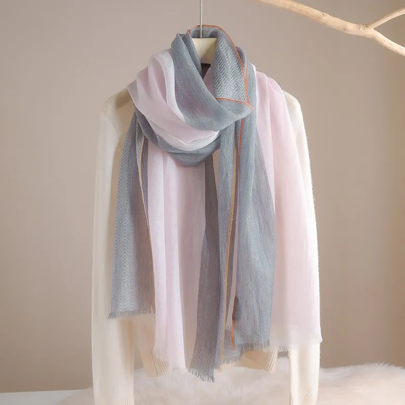 Hang Silk Road Sheep Wool Knit Scarves Women's-3