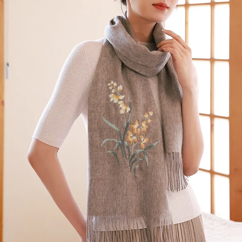 Hang Silk Road Wool Knit Scarves Women's-6