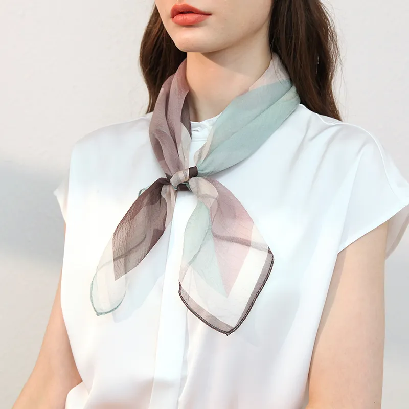 Hang Silk Road 100% Mulberry Silk Silk Scarves Women's-3