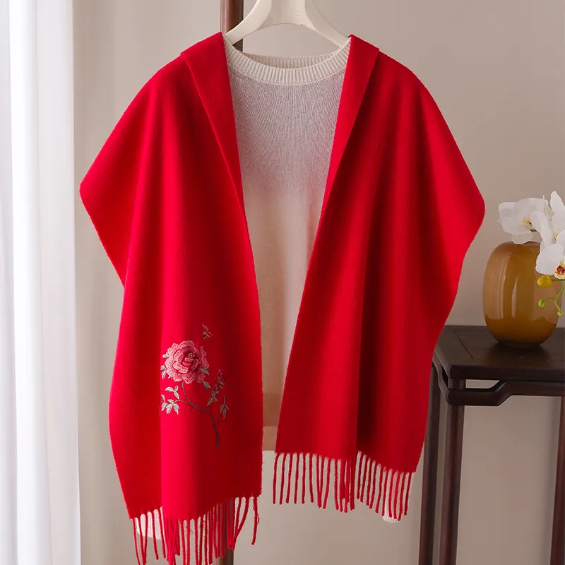 Hang Silk Road 100% Sheep Wool Knit Scarves Women's-11