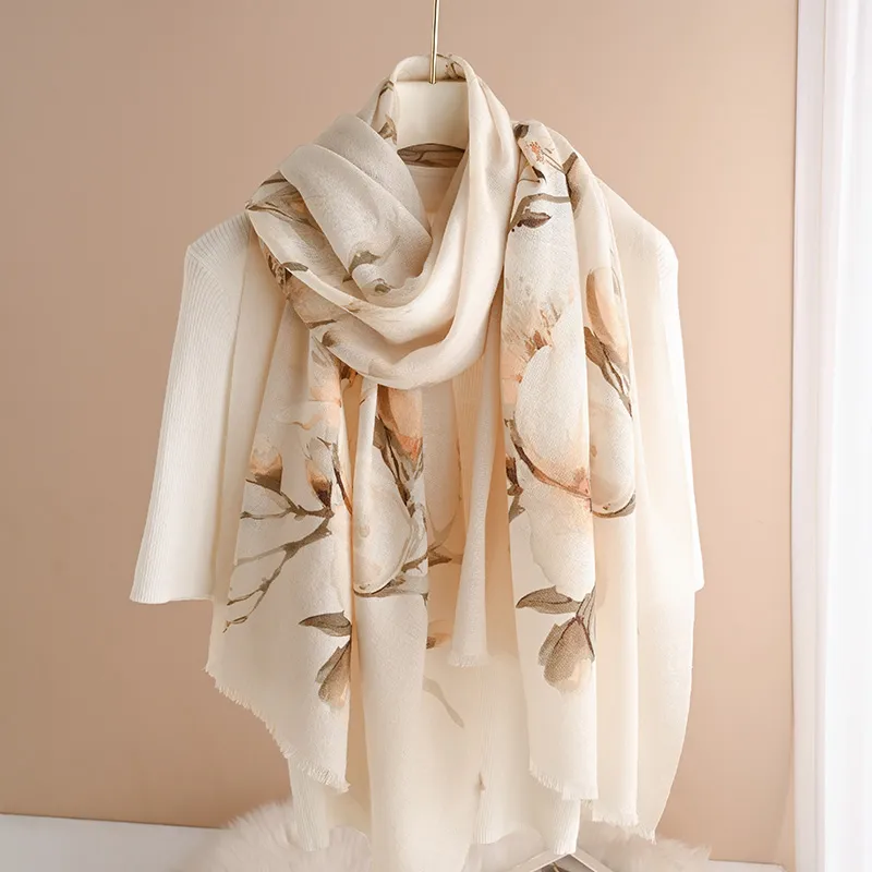 Hang Silk Road 100% Sheep Wool Knit Scarves Women's-1