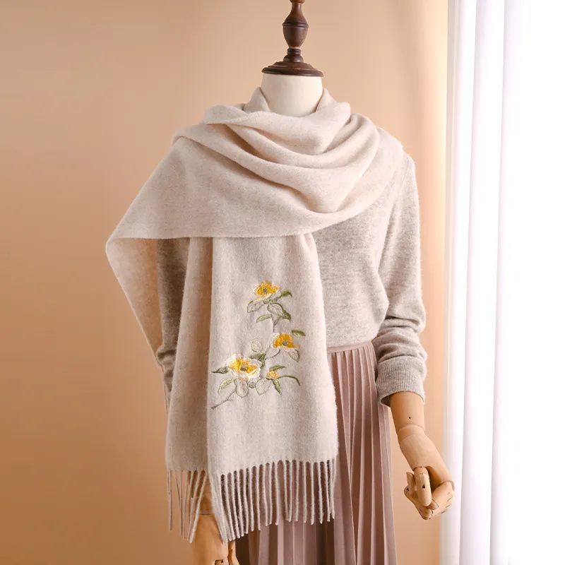 Hang Silk Road Wool Knit Scarves Women's-1