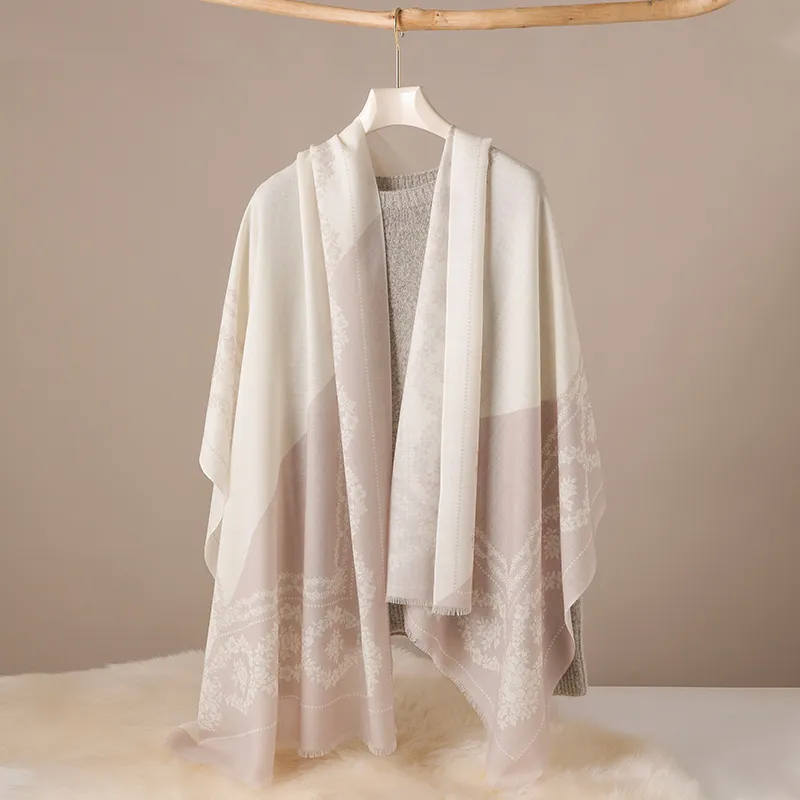Hang Silk Road Sheep Wool Knit Scarves Women's-6