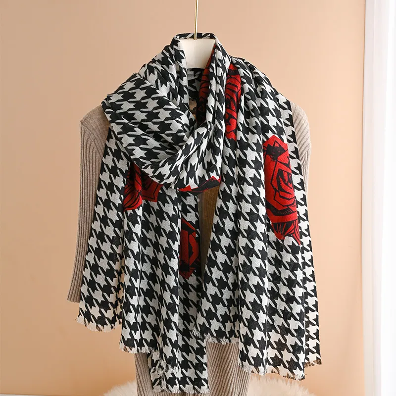 Hang Silk Road 100% Sheep Wool Knit Scarves Women's-4