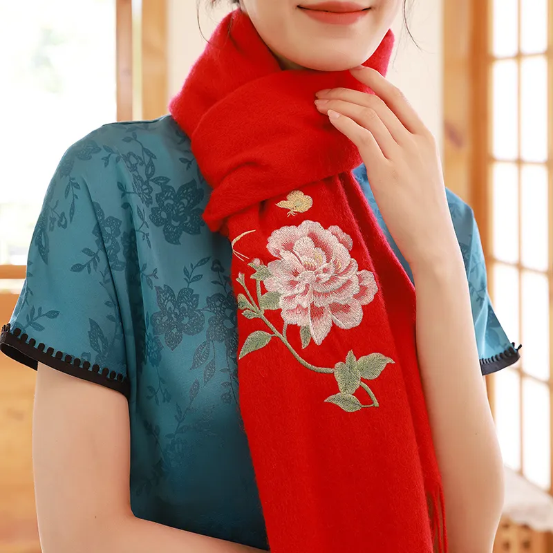 Hang Silk Road Wool Knit Scarves Women's-7