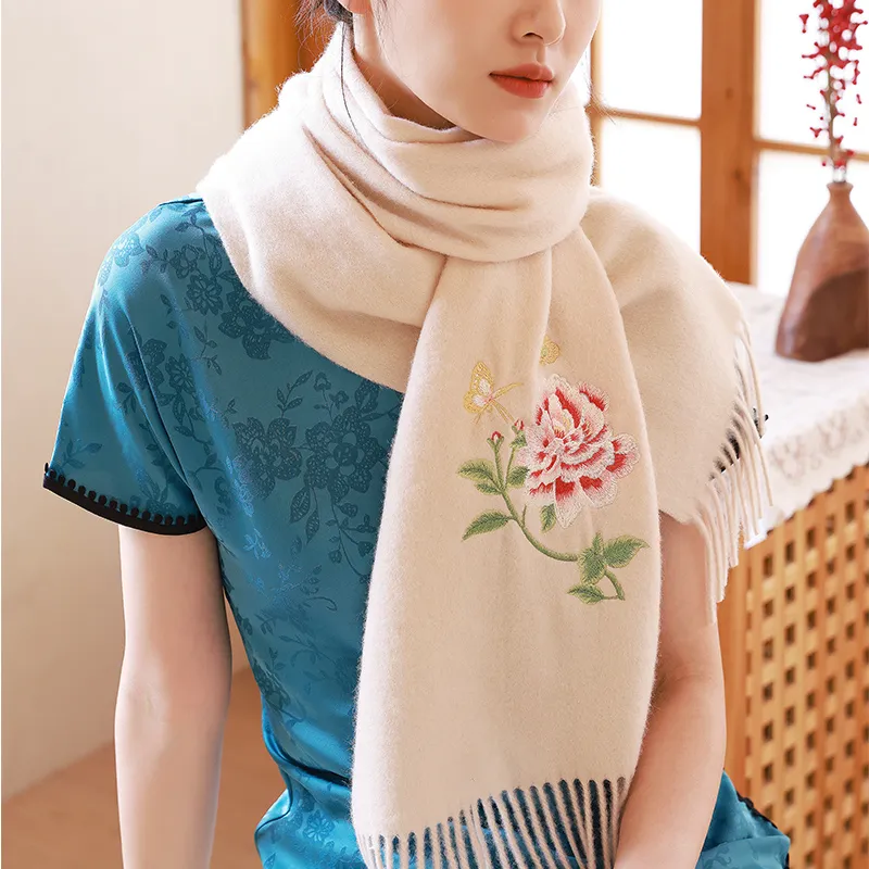 Hang Silk Road Wool Knit Scarves Women's-2