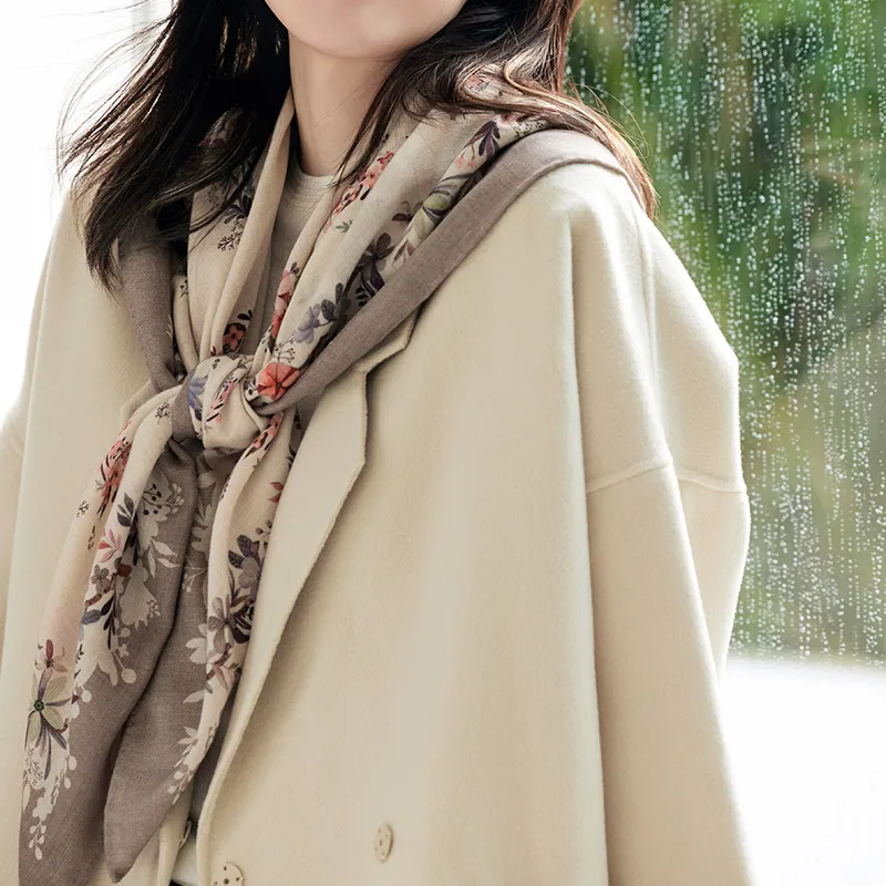 Hang Silk Road 100% Sheep Wool Knit Scarves Women's-6