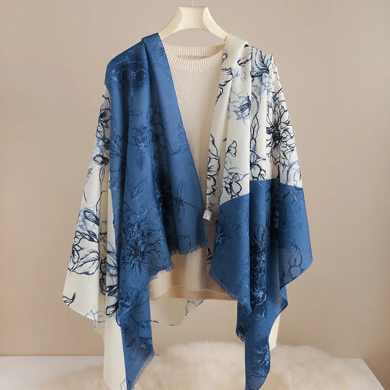 Hang Silk Road Sheep Wool Knit Scarves Women's-1