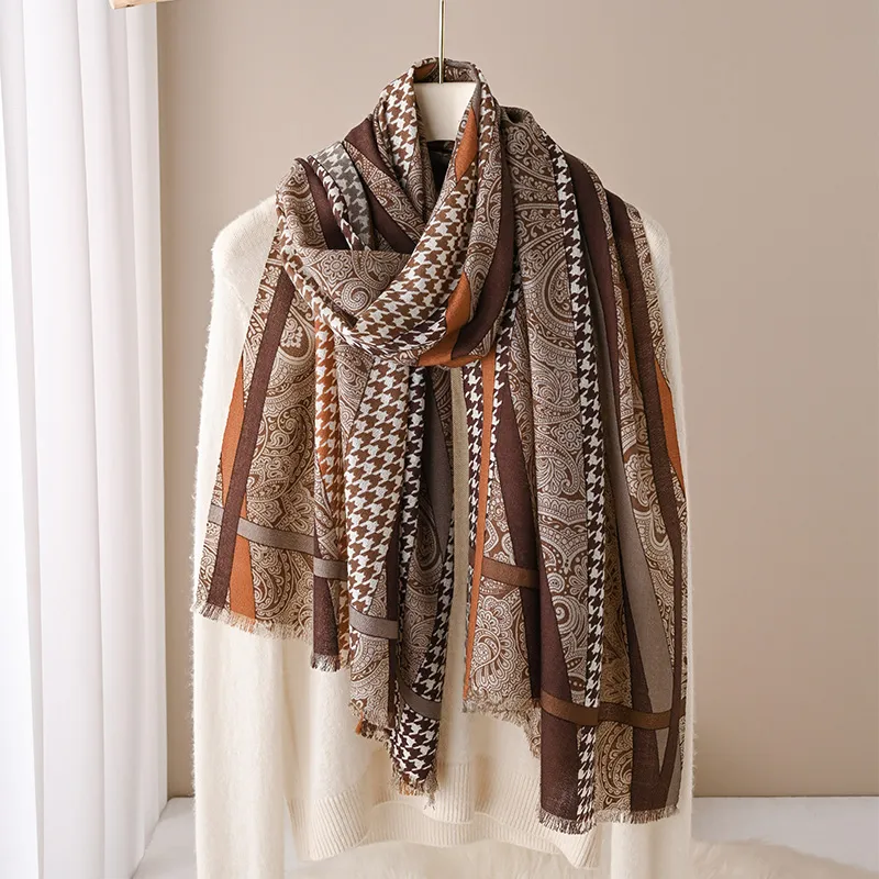 Hang Silk Road 100% Sheep Wool Knit Scarves Women's-10