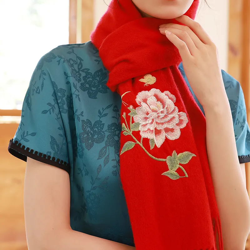Hang Silk Road Wool Knit Scarves Women's-6