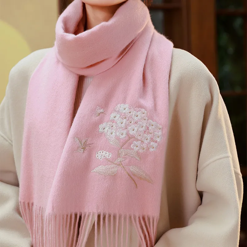 Hang Silk Road 100% Sheep Wool Knit Scarves Women's-6