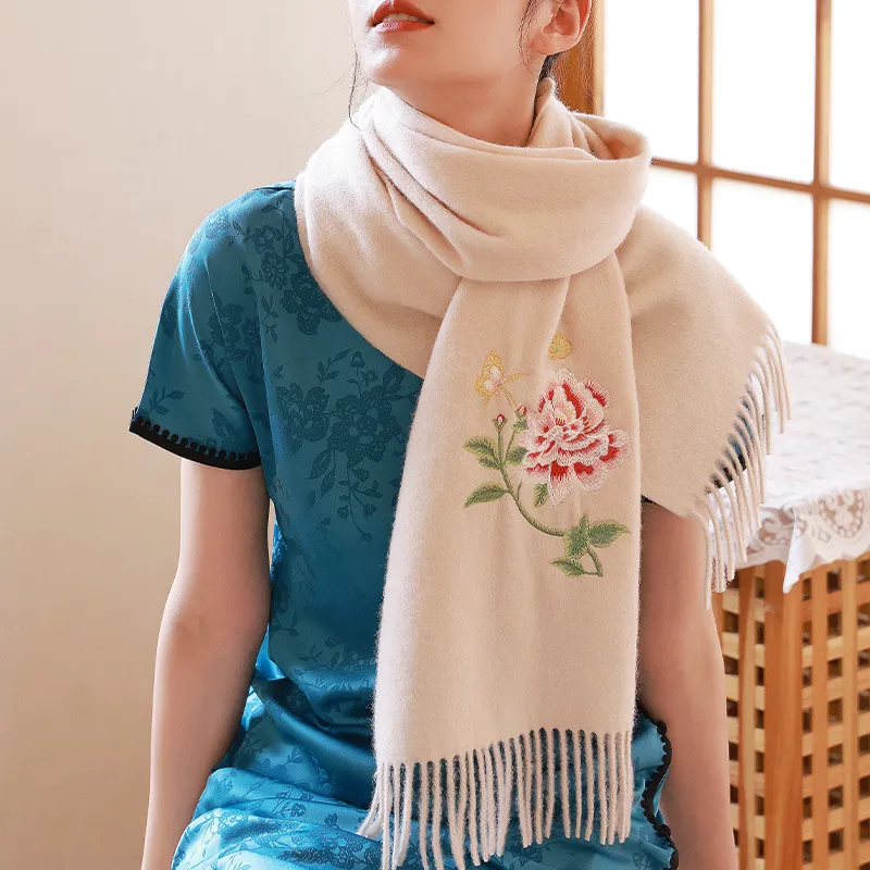 Hang Silk Road Wool Knit Scarves Women's-3