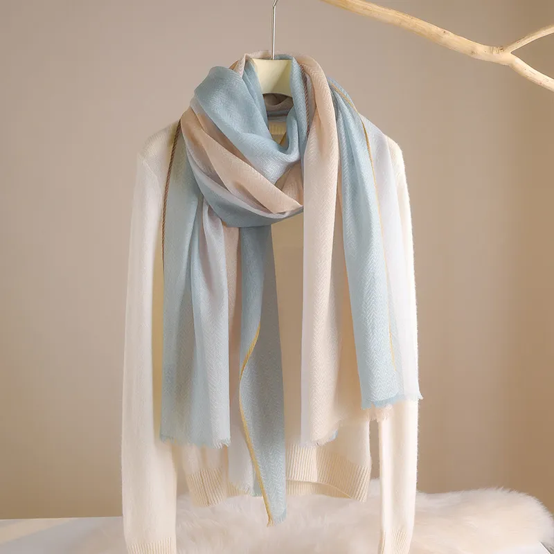 Hang Silk Road Sheep Wool Knit Scarves Women's-1
