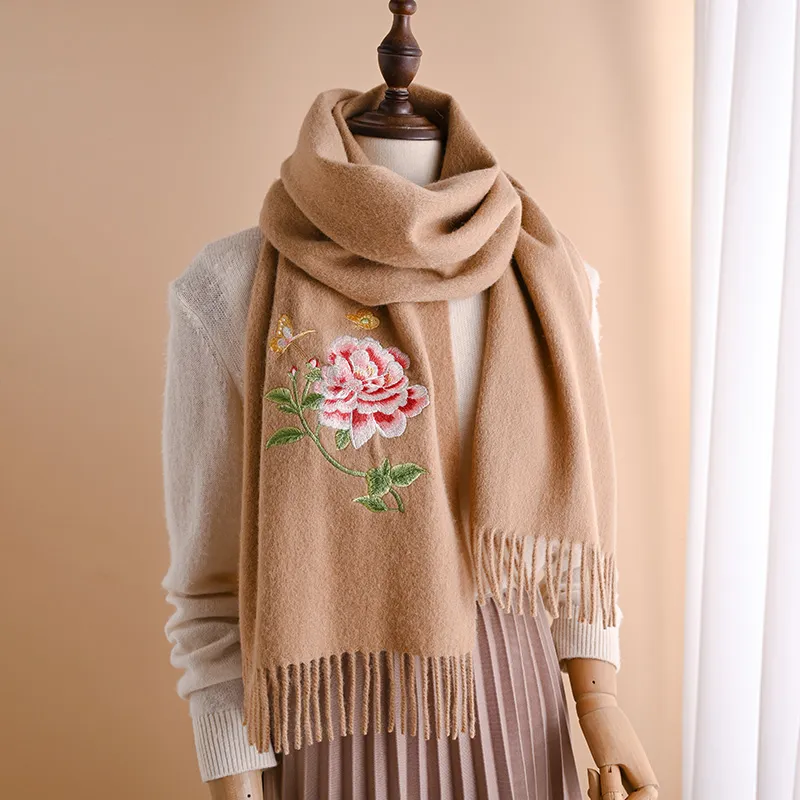 Hang Silk Road Wool Knit Scarves Women's-9