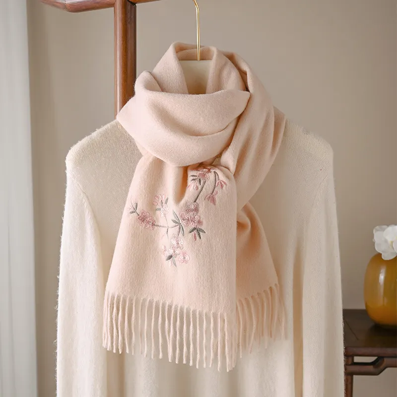 Hang Silk Road Sheep Wool Knit Scarves Women's-12