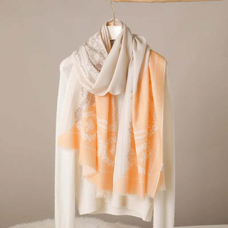 Hang Silk Road Sheep Wool Knit Scarves Women's-3