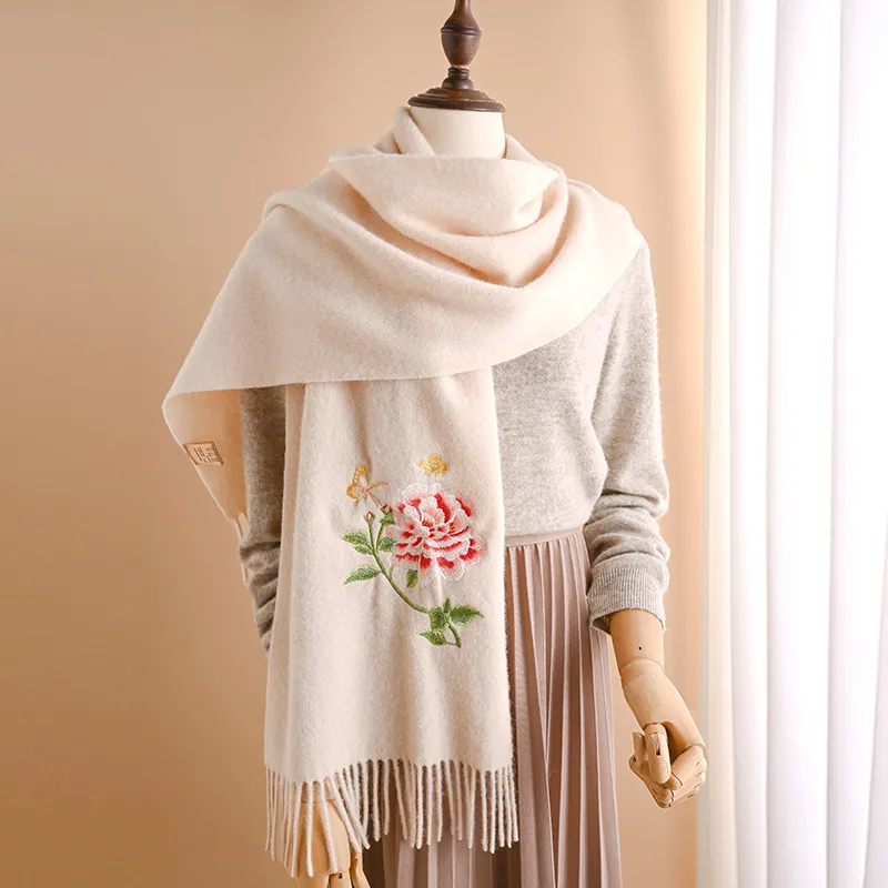 Hang Silk Road Wool Knit Scarves Women's-1