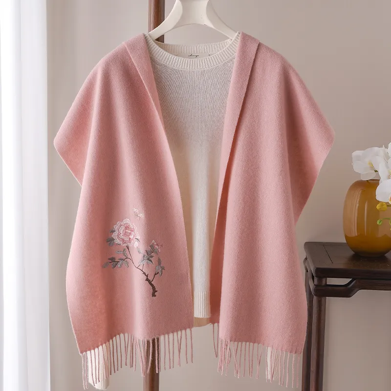 Hang Silk Road 100% Sheep Wool Knit Scarves Women's-1