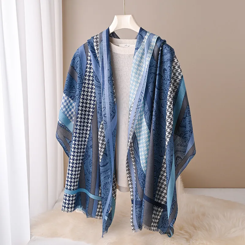 Hang Silk Road 100% Sheep Wool Knit Scarves Women's-1