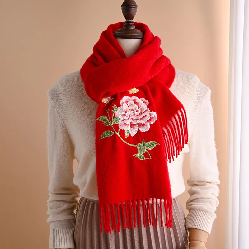Hang Silk Road Wool Knit Scarves Women's-5